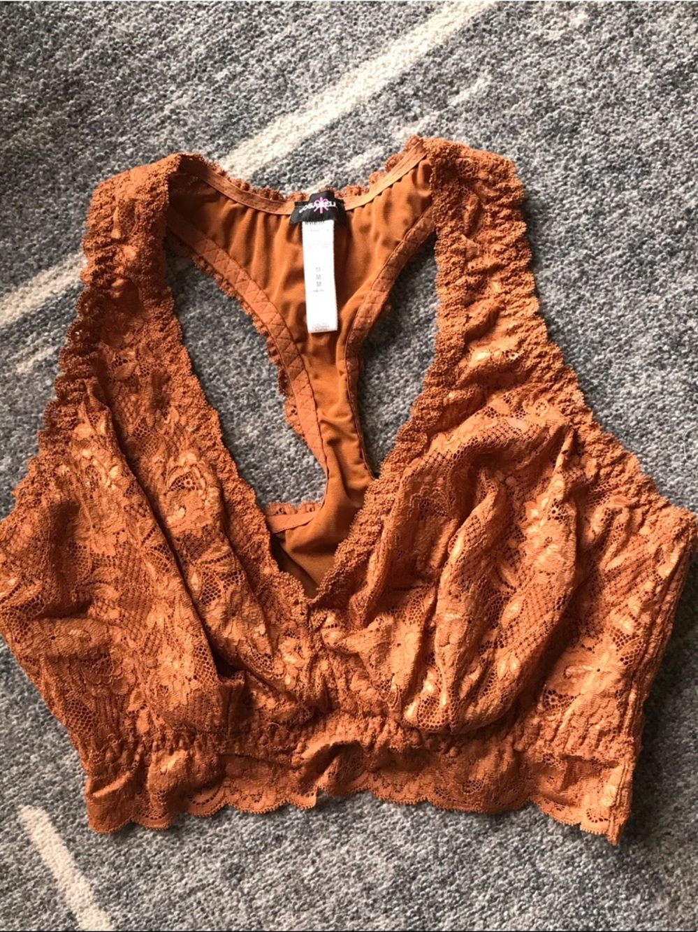 Cosabella Rust Lace Racerback Bralette